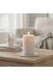 Auralite Led Real Wax Mottled Pillar Candle Dia7.5x12.5cm - Beige