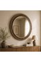 Miravelle Handcrafted Aluminum Round Mirror Dia 120cm - Antique Brass - 2