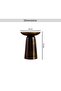 Cyma Accent Table Marble - Brass Antique - 5