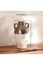 Mismo Terracotta Two Tone Vase With Two Handles 27x27x50cm - Gold - 6