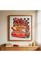 Disney Cars Racing Canvas Framed Wall Art 40x30x2cm-red