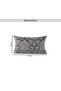 Damask Floral Print Lumbar Pillow With Zipper Closure 240 Gsm - 30x50 Cm - Grey - 7