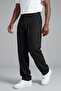 Baggy Linen Fabric Pleated Black Pantalon K2019P - 4