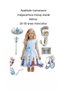 Elsa Anna Frozen Dress Blue Dress Elsa Anna Printed Dress + Elsa Wig Hair + Crown Wand + Face Gem + Elsa High Heels Birthday Party Wedding Invitation Eid Dress Costume
