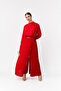Yandan Pile-Textured Elastic Waist Amvelop Skirt-Pants - 2