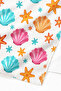Starfish Shell Kids Beach Towel Cover - Colorful Tropical Quick-Dry Microfiber Towel Cover - 3
