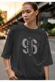 Track Digital Printed Oversize Black T-Shirt - 3