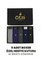 Premium Men's 5-Piece 100% Cotton Boxer Buttoned Single Jersey Gift Boxed Daily Classic Model (2655-K) - 2