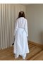 Linen Textured Three-Piece Set with White Accessories - 8922 - 6