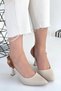 Shoe Basket 154 Women's 8 cm Heeled Open Back Stiletto Shoes - 3