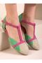 Skin/Fuchsia/Green Women's Ballerinas B726881802 - 3