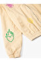 Bomber Jacket Zippered Slogan Embroidered Pocket Detailed Cotton - 8