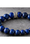 Bracelet Natural Stone Crimped Lapis Lazuli 8 mm - Communication, Focus, and Wisdom - 4