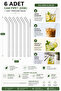 7 Pieces Clear Glass Slanted Pipette Cocktail Presentation Wenter Straws Washable Brush