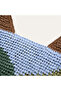 Women's Green Color Block Wicker Handbag - 4