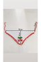 Women's Cherry Knitted Bandana with Pompom Crochet Summer Hairband Handmade Accessory - 5