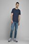 JJEORGANIC BASIC TEE SS O-NECK NOOS كحلي - 3