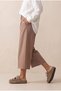 Women's Genuine Leather Eva Sole Closed Front Lace Detailed Beaded Sabo Daily Slippers Nosela Camel Suede - 6
