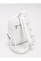 Samilon Multi-Compartment Washed Leather White Women's Backpack - 3