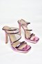 S569615034 Pink Mirror High Heels Women's Evening Dress Shoes - 6