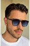 Berlin Square Rectangular Smoked Blue Bone Men's Women's Unisex Uv400 Protected Sunglasses