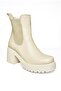 R996020009 Beige Thick Heeled Women's Boots - 6