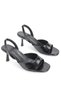 Elira Flexible Soft Non-Slip Sole (4 cm) Black Patent Leather Women's Heeled Shoes - 4
