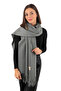 Anthracite Gray Double Sided Winter Shawl - 2