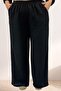 57024 Large Size Men's Collared Front Placket Trousers Suit - Black - 5