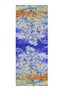 Cobalt Blue Peach Tree Pattern Winter Shawl - 4