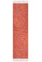 Jamawar Woven Red Mint Silk Scarf - 4