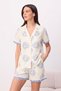 Short Sleeve Viscose Shirt-Shorts Woven Pajama Set Ss26Pj0004 - 4