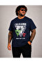 Men's Large Size Crew Neck T-Shirt Paradise 26153 Navy Blue