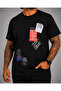 Men's Oversize Crew Neck T-Shirt One Time 26156 Black - 3