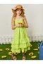 Dress Thin Straps Sweetheart Neck Midi Length Cotton Layered - 2