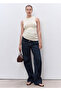 Straight Cut Stitching Maternity Jeans - 2
