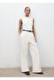 Jumpsuit with Combined Fabric Belt - 2