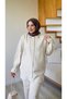 Women's Cuff Detailed Linen Long Shirt Pants Set - 6