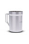 Koppen Trekking Mug 0.3L Stainless Steel Double-Wall Insulated Camping Mug – 18/8 Food-Grade Brushed Steel, Foldable Handle, Ultralight 300ml Travel Coffee Cup for Hiking, Car Cup Holder Compatible