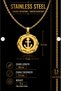 Stainless Steel Gold Color Anchor Necklace with Compass Detail - 5