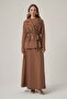 Women's Sequin Embroidered Belt Detailed 3-Piece Set Cocoa 31375
