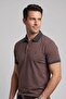Comfort Fit Comfortable Fit 100% Cotton Non-Curling Collar Navy Blue Brown Polo Neck T-Shirt Ts 931 - 3