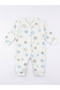 3-piece advantage pack %100 cotton long-sleeve full-length snap-button baby jumpsuit set - 7