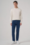 Men's Blue Denim 5 Pocket Slim Fit Jean Jeans - 3