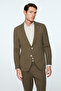 Men's Green Rayon Trend Straight Slim Fit Mono Collar Jacket