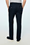 Men's Navy Blue Cotton Trendy Straight Dynamic Fit Chino Pants - 5