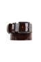 Brown Men's Sports Patent Leather Belt