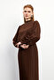 Valeria Skirt Blouse Set - Brown - 4