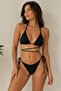 Glowzia Black Women's Bikini Set Triangle Mold