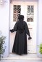 Black Hijab Gilet Dress 30284S - 4